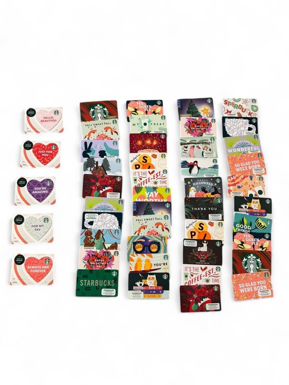 Huge Lot of 30 Starbucks Gift Cards - Rare, Seasonal, & Vintage Designs